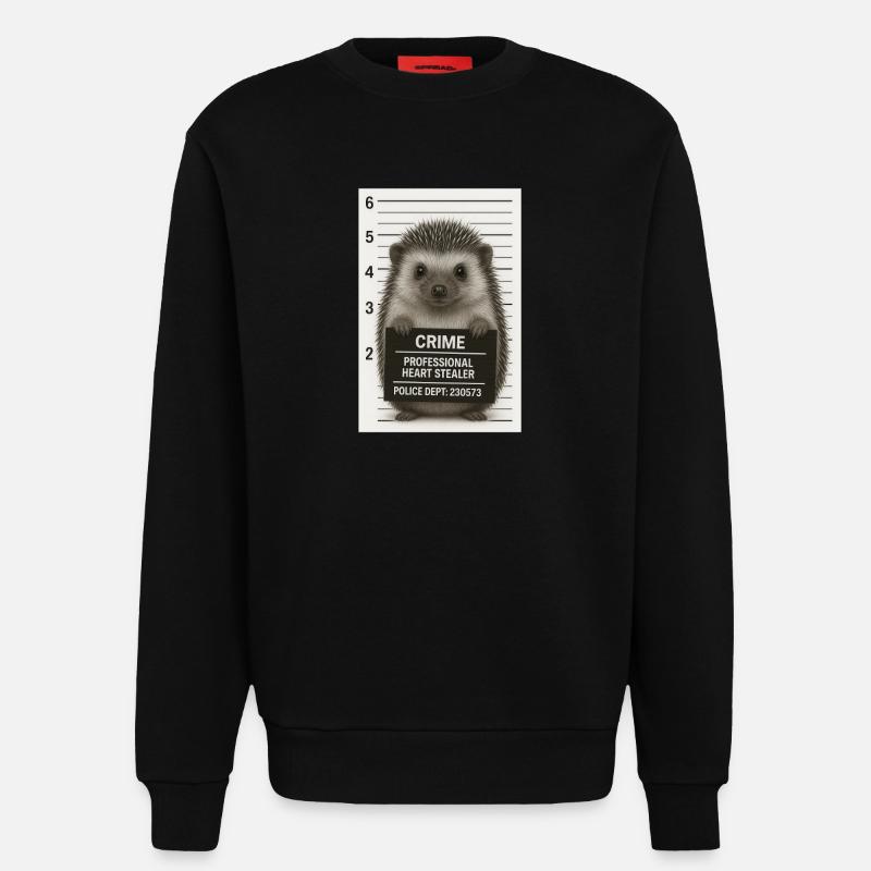 Verbrecherischer Igel - Sweatshirt - made by SPREAD - SOLID BLACK