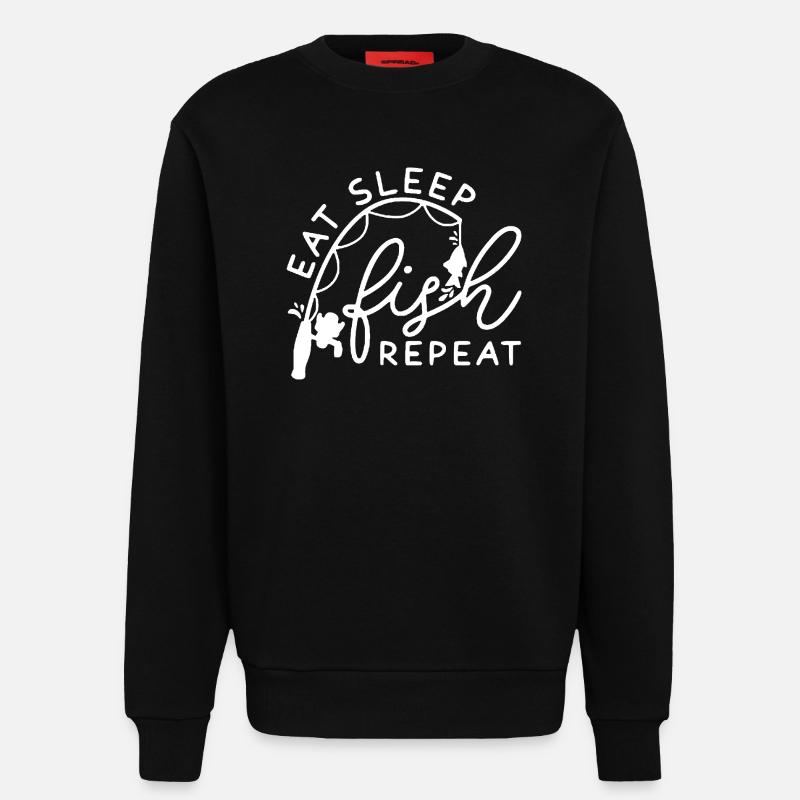 Schlaffisch Repeat Design - Sweatshirt - made by SPREAD  - SOLID BLACK