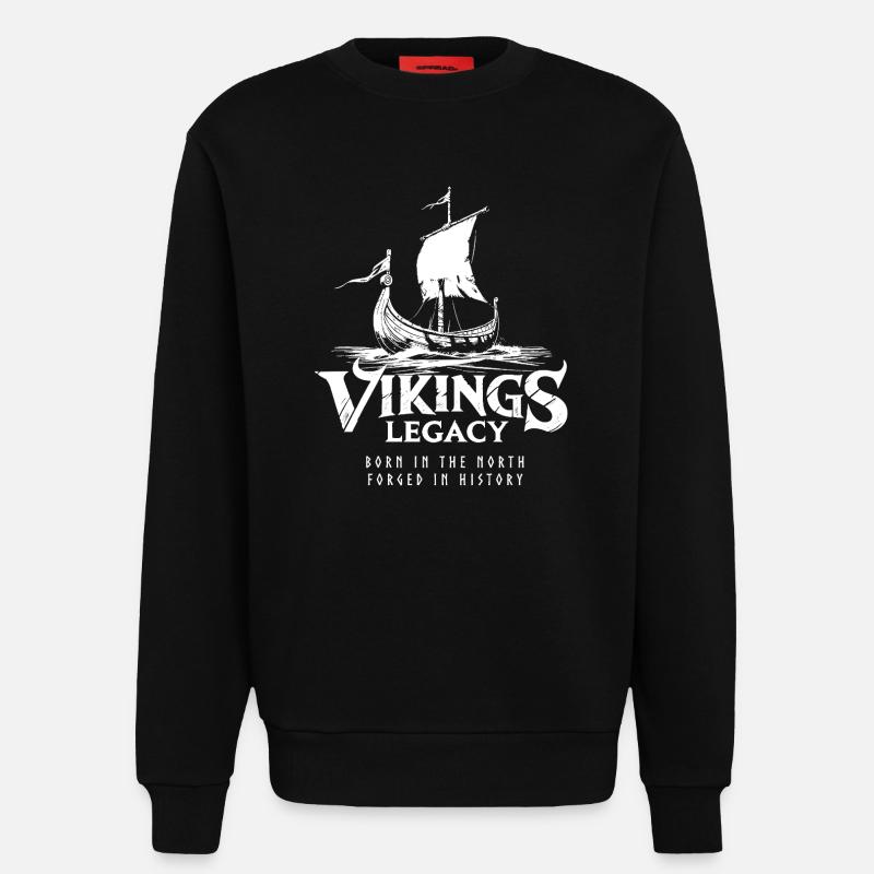 Drakkar - das Wikinger Langschiff - Sweatshirt - made by SPREAD  - SOLID BLACK