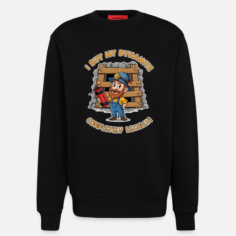Dynamit-Miner ! - Sweatshirt - made by SPREAD  - SOLID BLACK