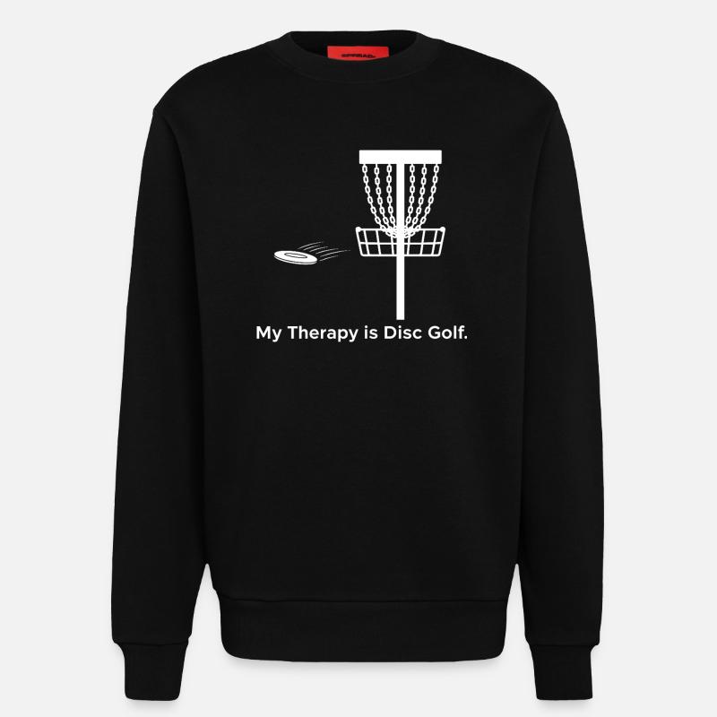 My Therapy is Disc Golf - Sweatshirt - made by SPREAD - SOLID BLACK