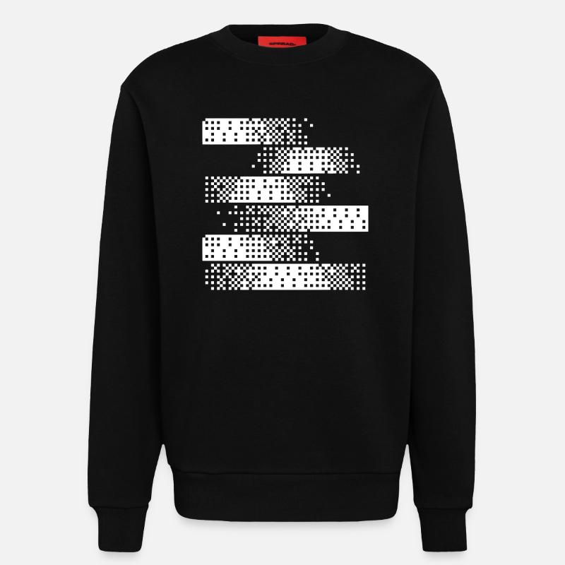 Abstraktes digitales Pixelmuster - Sweatshirt - made by SPREAD  - SOLID BLACK