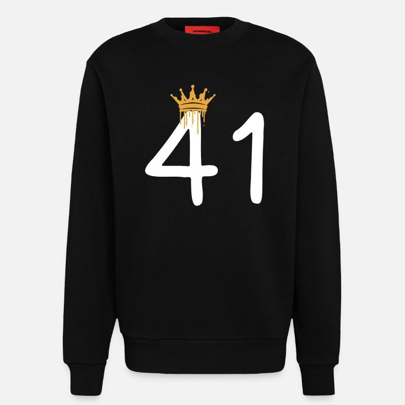 Königliche Graffiti-Nummer 41 - Sweatshirt - made by SPREAD - SOLID BLACK