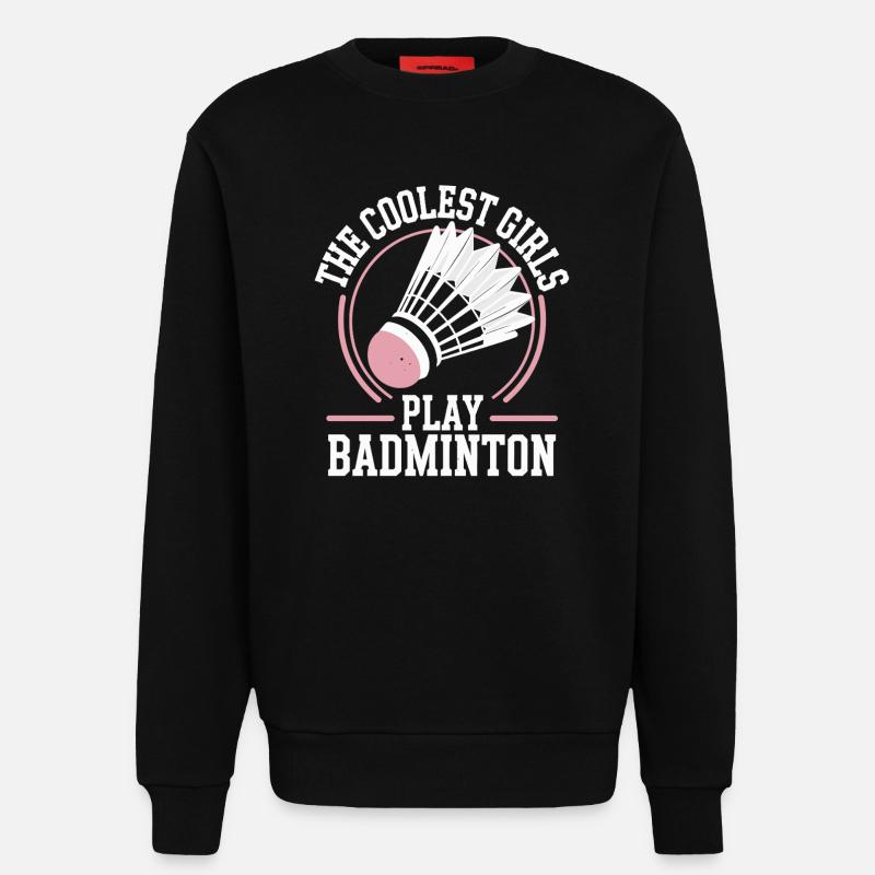 Badminton Mädchen - Sweatshirt - made by SPREAD  - SOLID BLACK