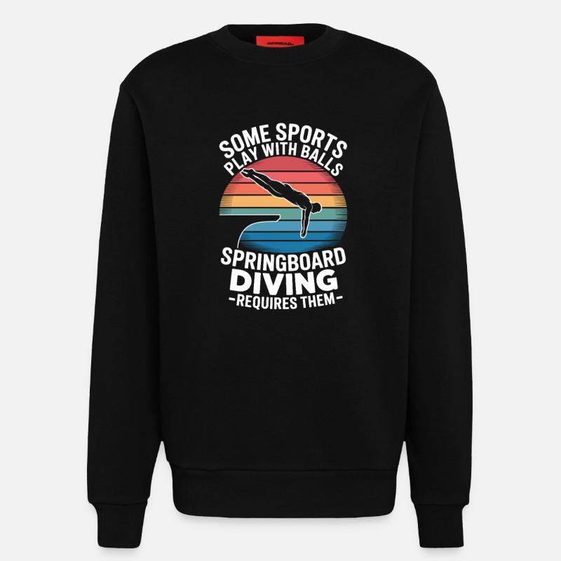Kunstspringen Turmspringer Sprungbrett - Sweatshirt - made by SPREAD  - SOLID BLACK