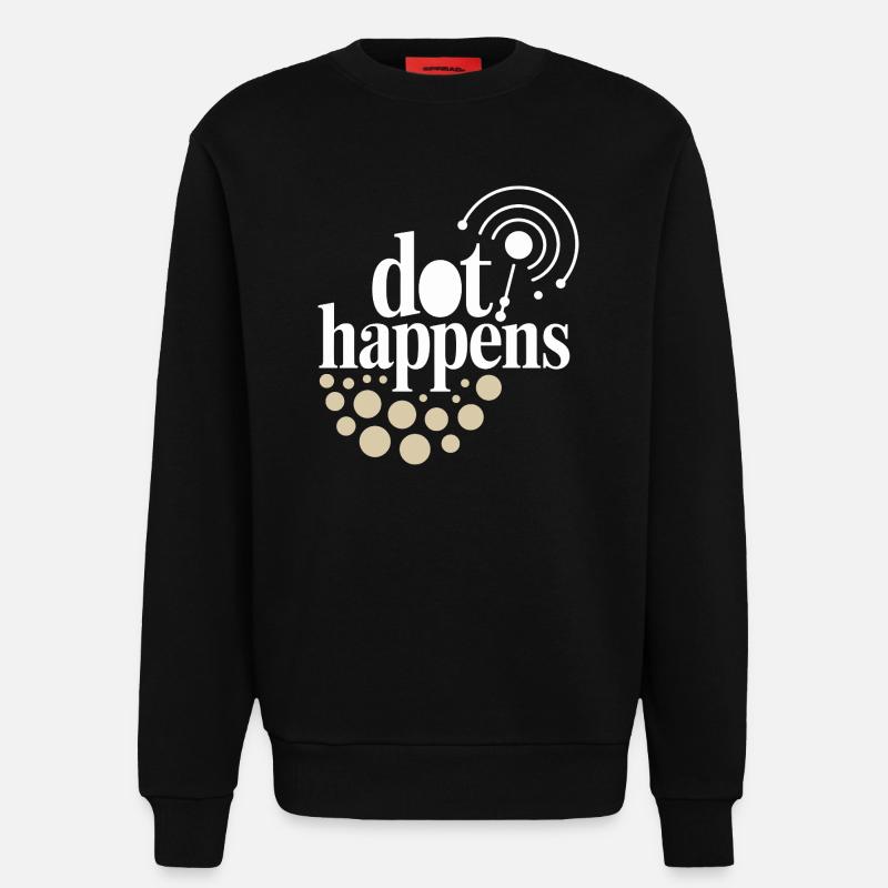 Dot Happens Morse Code Fun - Sweat bio décontracté fabriqué en UE - SOLID BLACK
