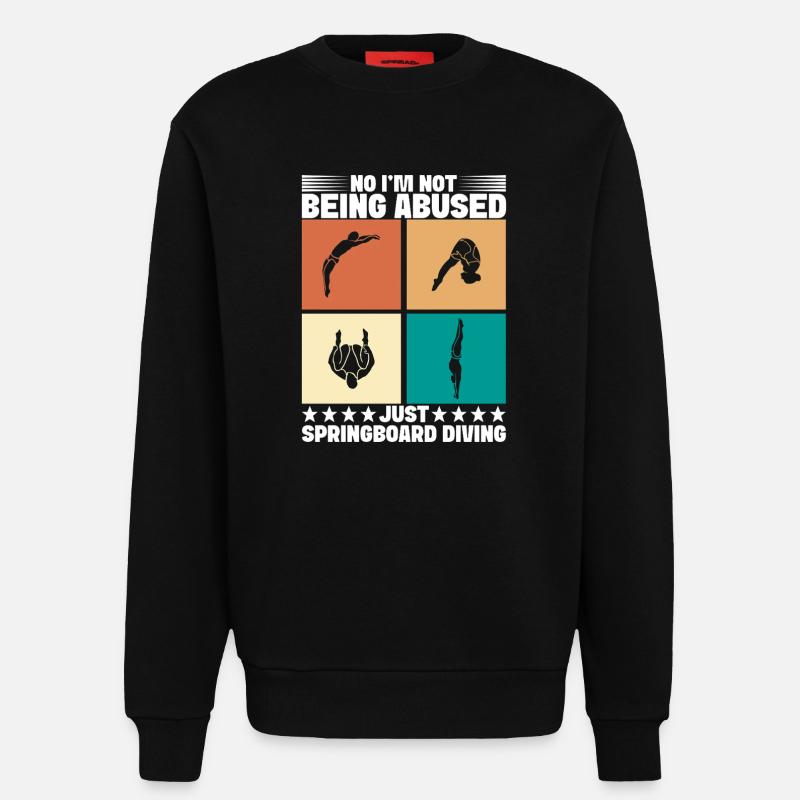 Kunstspringen Turmspringer Sprungbrett - Sweatshirt - made by SPREAD  - SOLID BLACK
