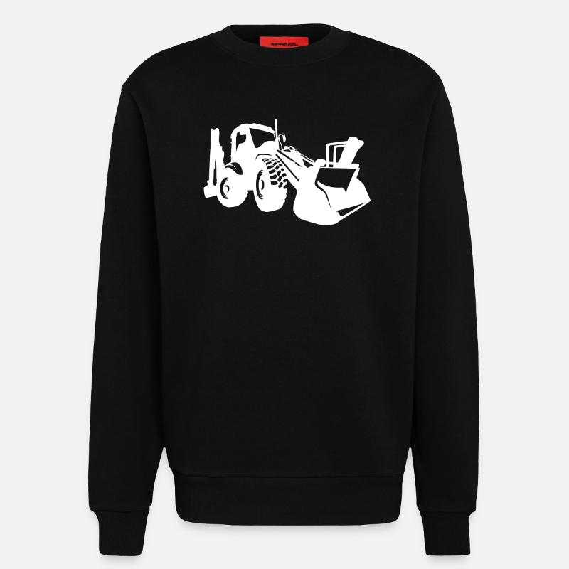 Bagger Radlader Baugeräteführer Silhouette - Sweatshirt - made by SPREAD  - SOLID BLACK