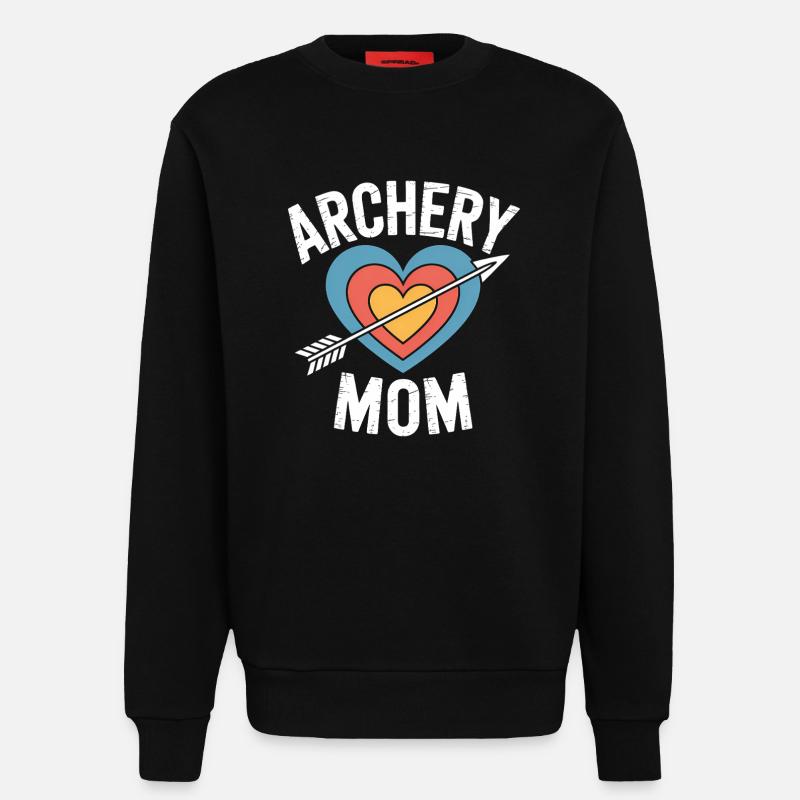 Bogenschießen Spruch Mutter Bogenschießen Geschenk - Sweatshirt - made by SPREAD - SOLID BLACK