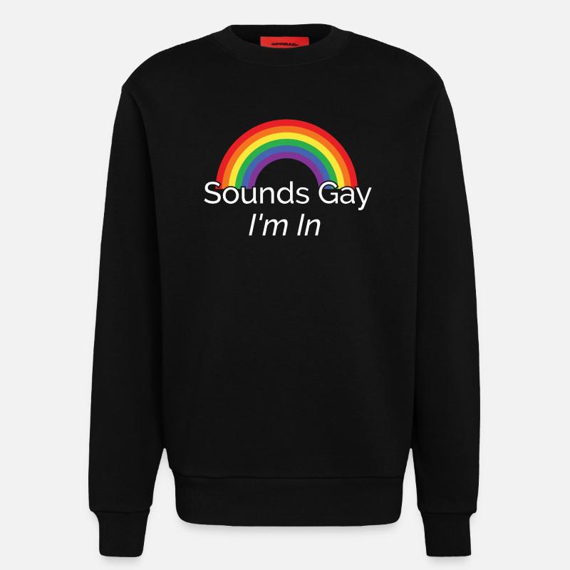 Lebendiges Regenbogen-Pride-Design - Sweatshirt - made by SPREAD  - SOLID BLACK