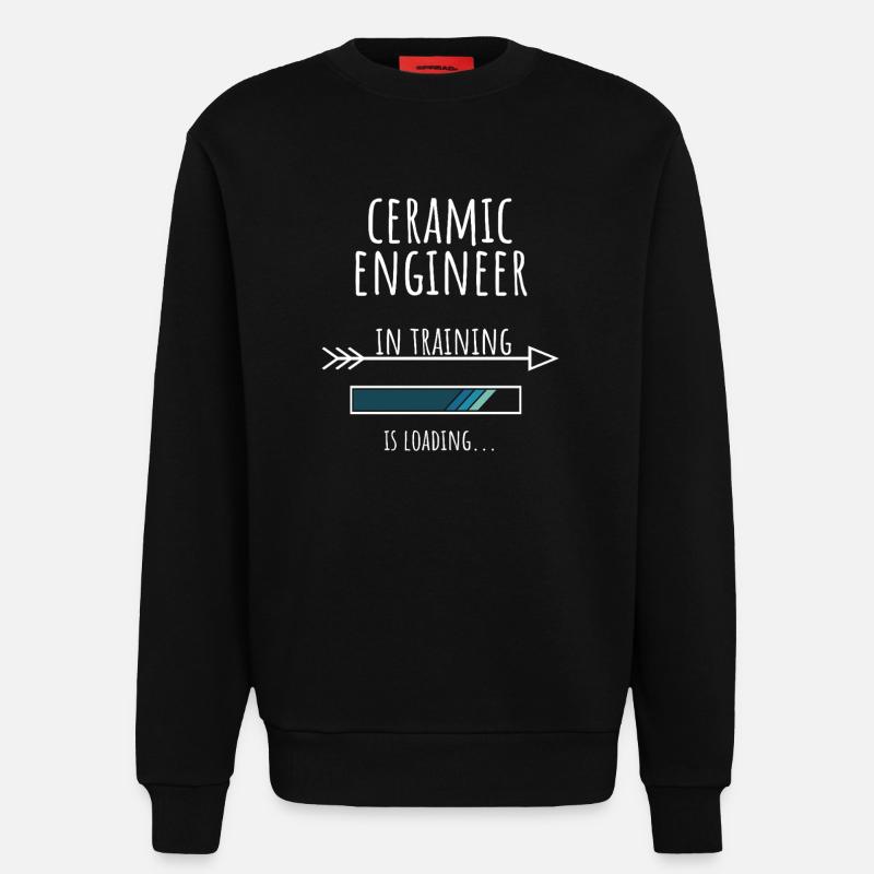 Ceramic Engineer Gift Profession Education - Sweatshirt - made by SPREAD - SOLID BLACK