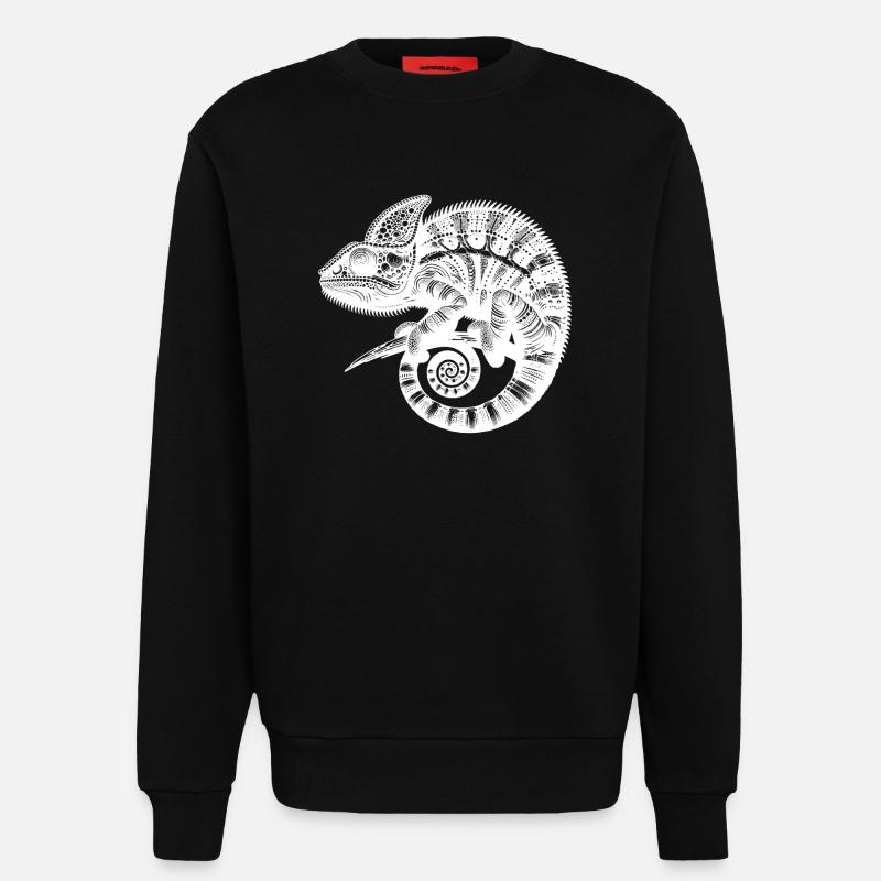 Tropical Lizard Wonder Exotic Lizard - Sweatshirt - made by SPREAD  - SOLID BLACK