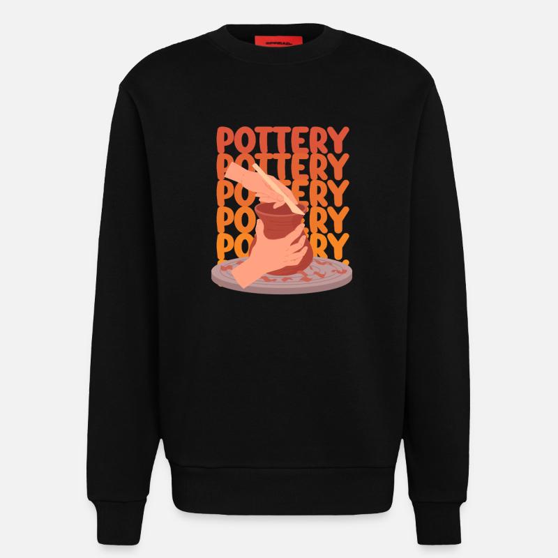 Pottery Passion For Creative Hands - Sweatshirt - made by SPREAD  - SOLID BLACK