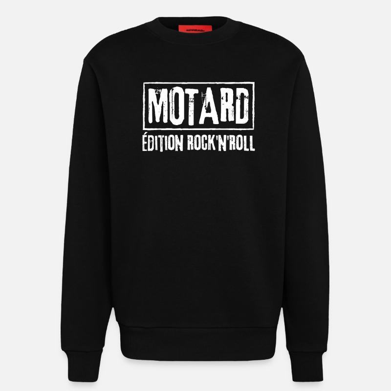 BIKER Rock N Roll Edition - Sweatshirt - made by SPREAD - SOLID BLACK