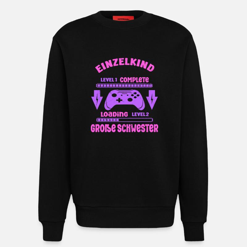 Einzelkind Complete - Loading Große Schwester 2026 - Sweatshirt - made by SPREAD  - SOLID BLACK