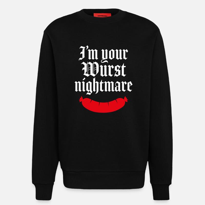 Ich bin dein wurstigster Albtraum - Sweatshirt - made by SPREAD - SOLID BLACK