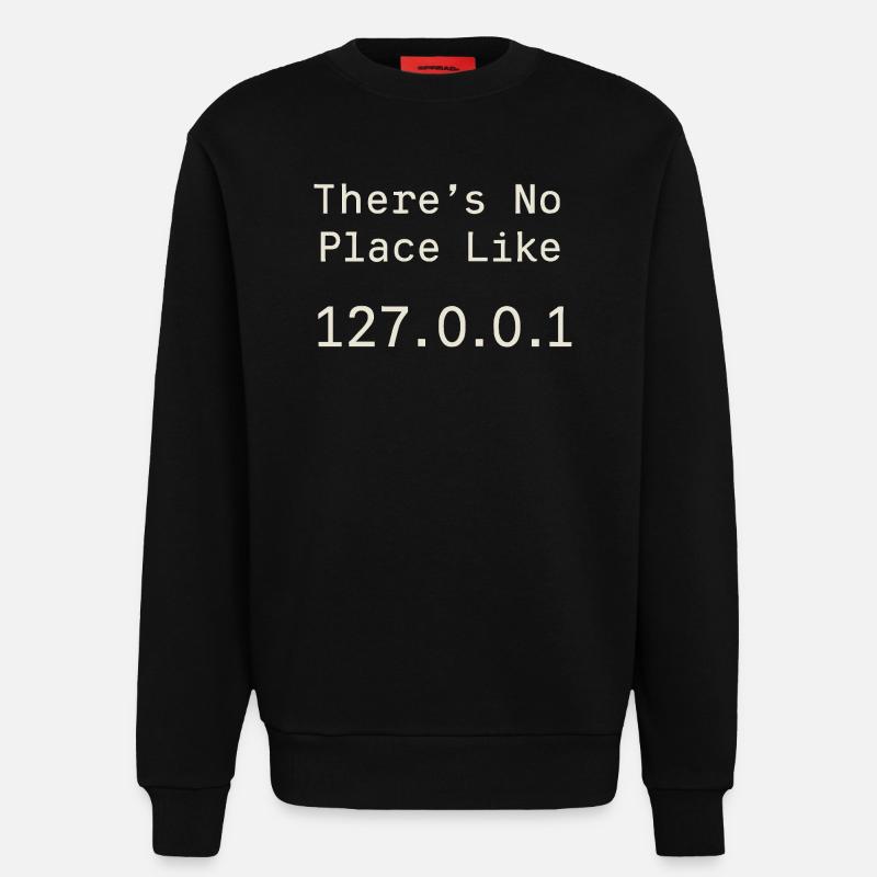 Nothing beats localhost - Sweatshirt - made by SPREAD  - SOLID BLACK