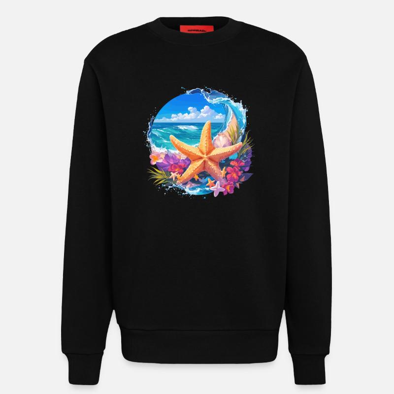 Seesterne Seestern - Sweatshirt - made by SPREAD - SOLID BLACK