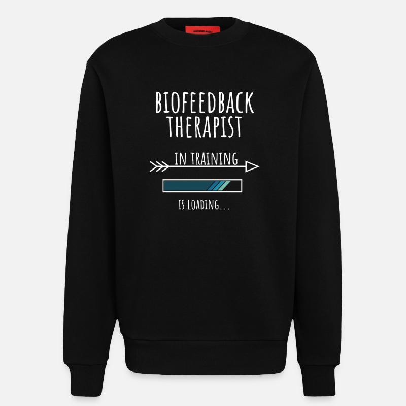 Gift Profession Training Biofeedback Therapist - Sweatshirt - made by SPREAD  - SOLID BLACK