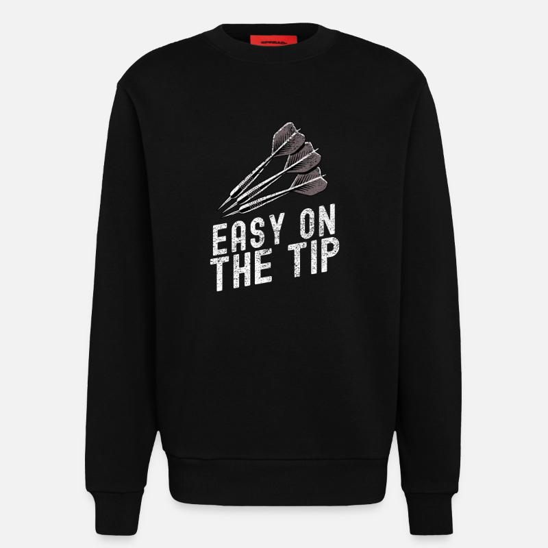 Dartboard with Precision Arrows Design - Sweatshirt - made by SPREAD - SOLID BLACK