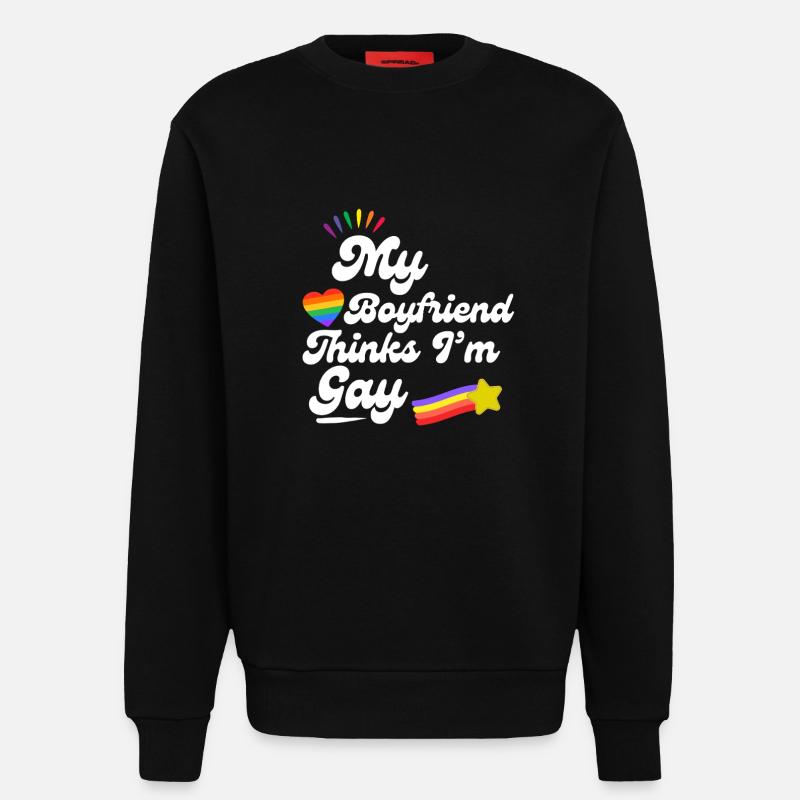 Rainbow Love Pride Statement - Sweatshirt - made by SPREAD - SOLID BLACK
