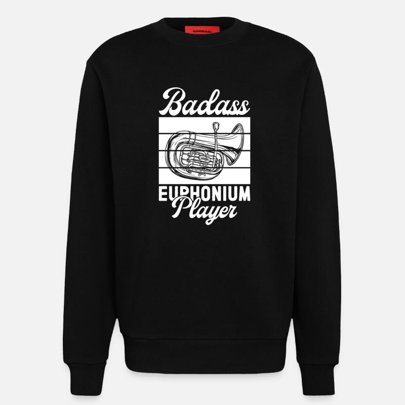 Baritone Player Badass Player Euphonium - Sweatshirt - made by SPREAD  - SOLID BLACK