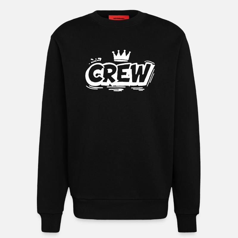 Crew Member Graffiti - Sweatshirt - made by SPREAD  - SOLID BLACK