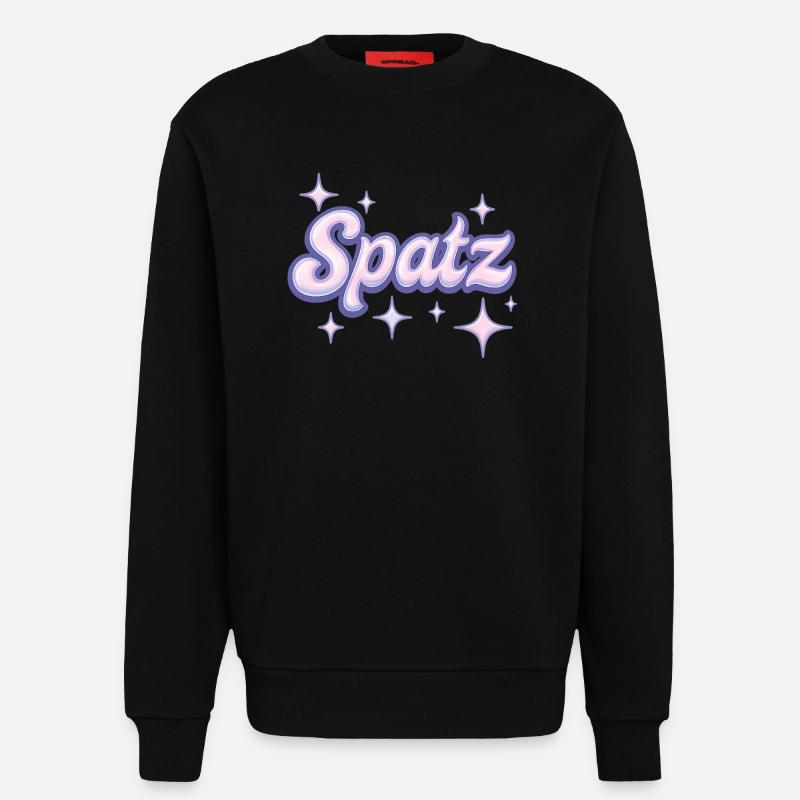 Spatz / Y2K Design - Sweatshirt - made by SPREAD  - SOLID BLACK