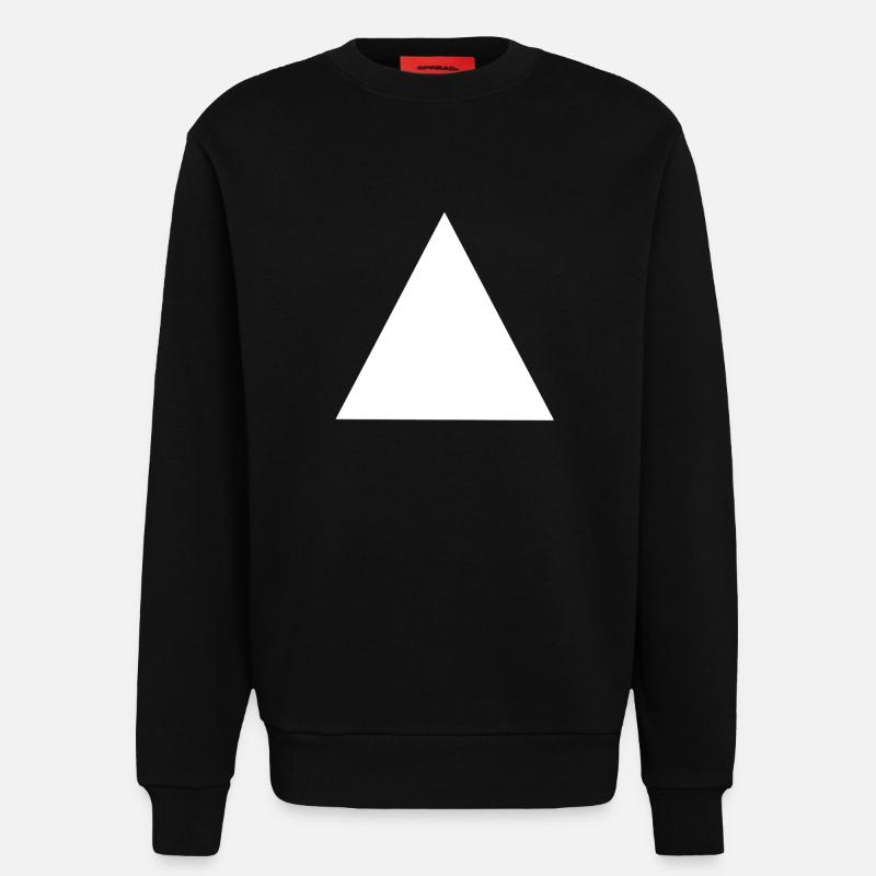 Abstract Geometric Triangle Composition - Sweatshirt - made by SPREAD  - SOLID BLACK