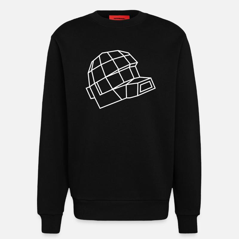 Daft Helm – Electro, Dance & Robot Style - Sweatshirt - made by SPREAD - SOLID BLACK