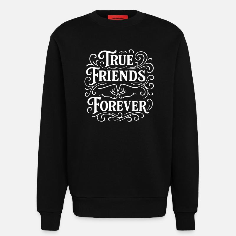 Treue Freunde Faustschlag - Sweatshirt - made by SPREAD  - SOLID BLACK