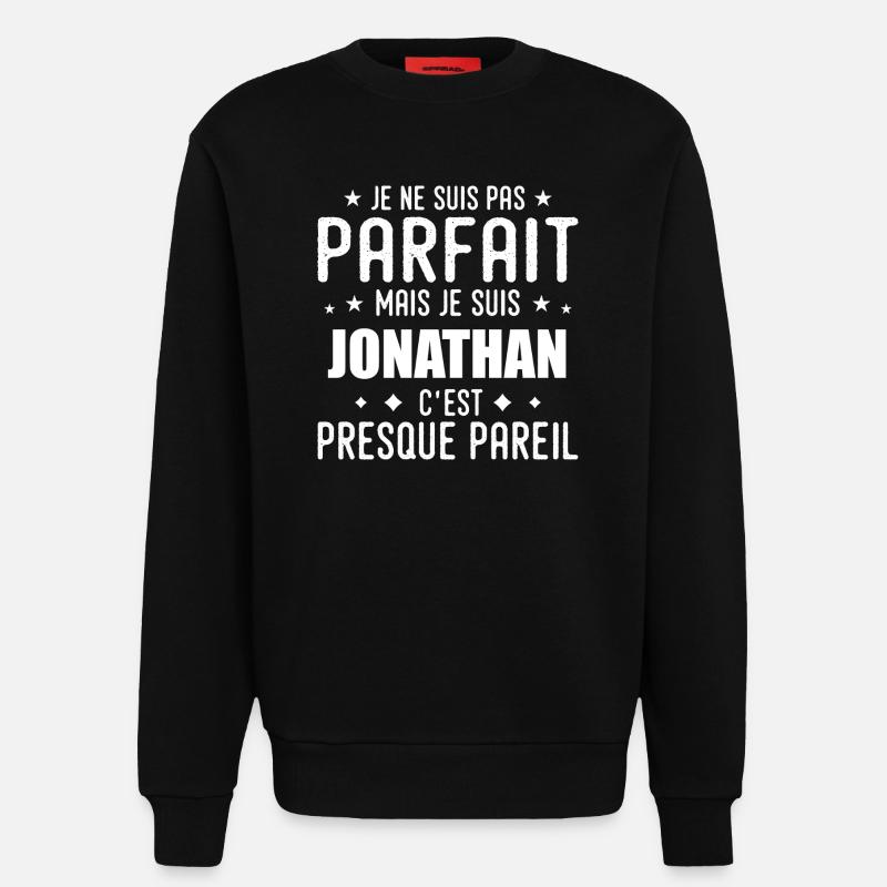 Jonathan: authentisch, unvollkommen, Top, Perfektion - Sweatshirt - made by SPREAD  - SOLID BLACK