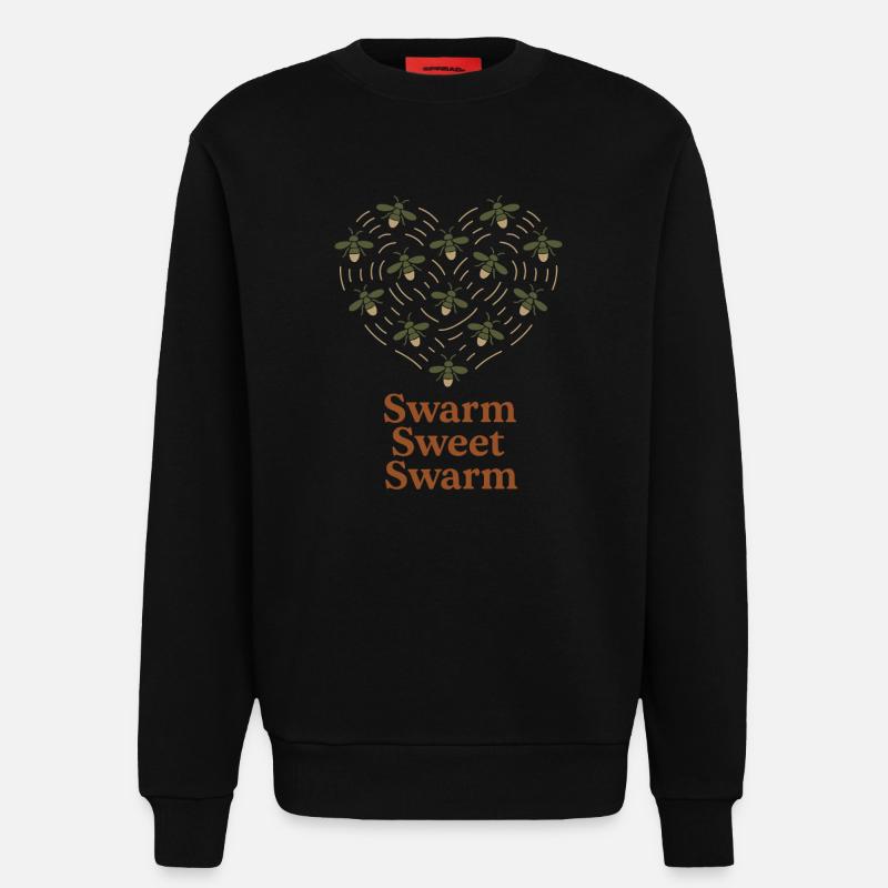 Luciole Nuit Nuit Glow Bug Nostalgique - Sweat bio décontracté fabriqué en UE - SOLID BLACK