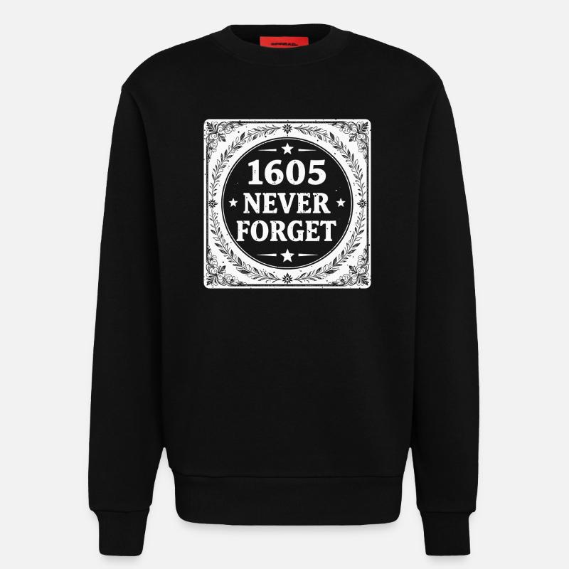 Weißer Schießpulver-Plot-Stempel - Sweatshirt - made by SPREAD  - SOLID BLACK