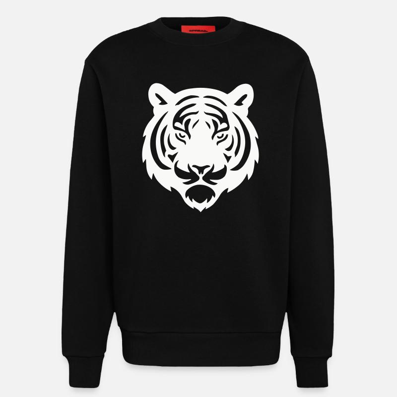 Tiger Kopf Silhouette - Sweatshirt - made by SPREAD  - SOLID BLACK