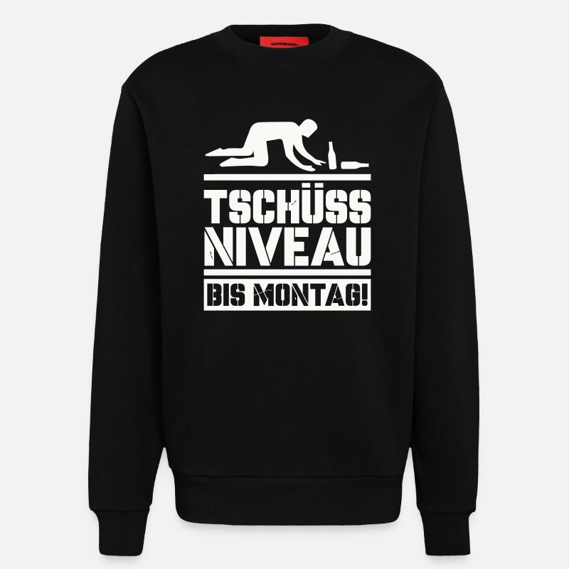 Bye bye level until Monday - Sweatshirt - made by SPREAD  - SOLID BLACK