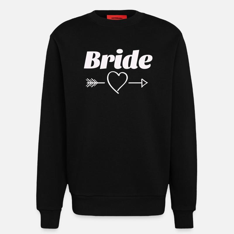 Braut Herz Pfeil Design - Sweatshirt - made by SPREAD  - SOLID BLACK