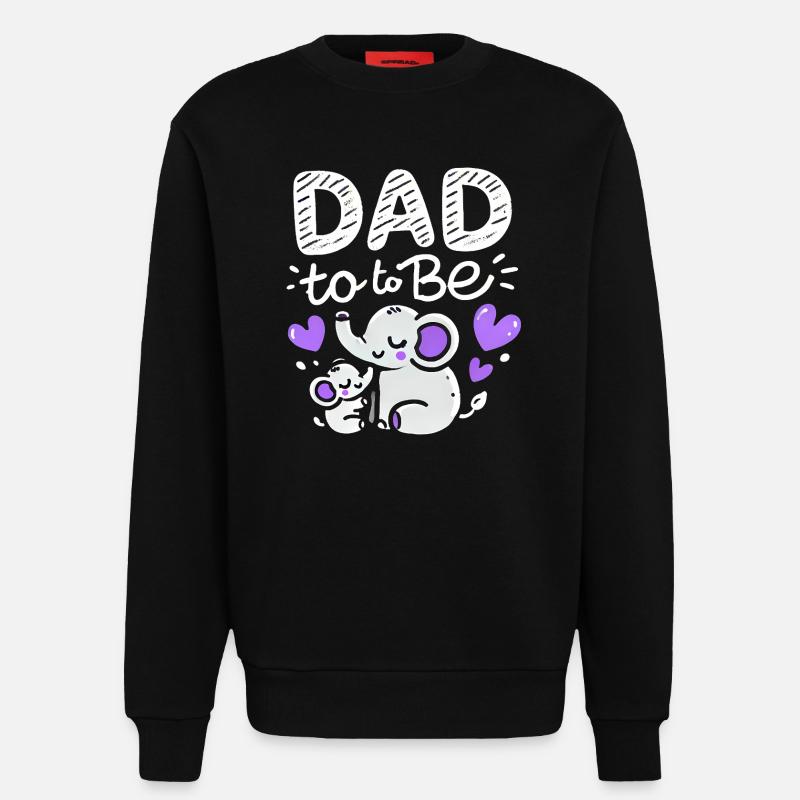 Vater wird Elefant Baby Enthüllung, Väter - Sweatshirt - made by SPREAD - SOLID BLACK