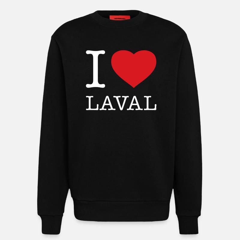 I love Laval - Sweatshirt - made by SPREAD  - SOLID BLACK