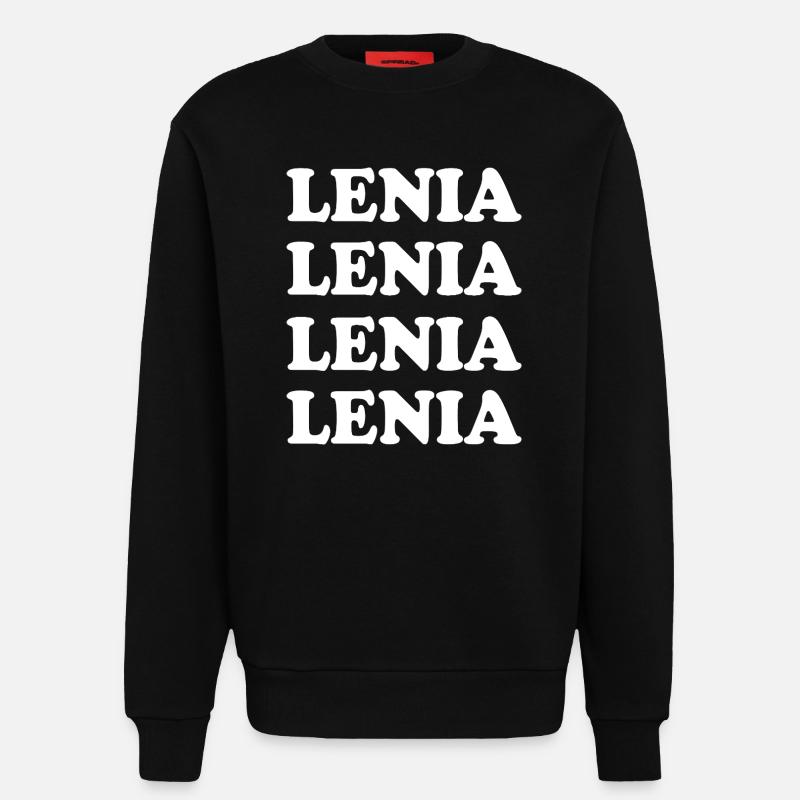 Lenia as a name - Sweatshirt - made by SPREAD  - SOLID BLACK