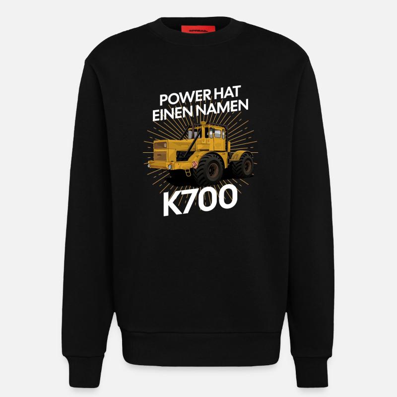 K700 Traktor Power Design - Sweatshirt - made by SPREAD  - SOLID BLACK