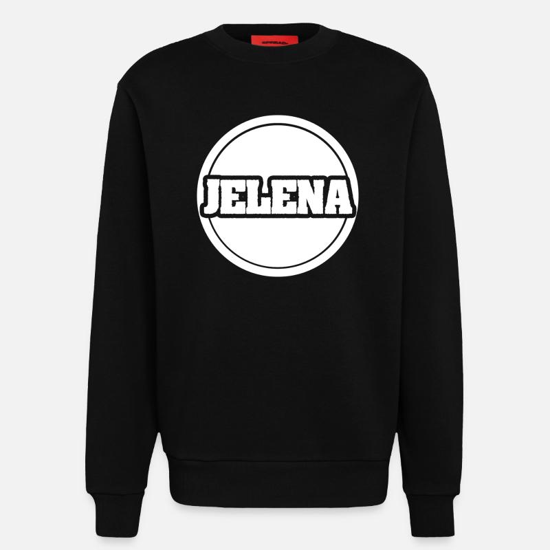 Jelena as a given name - Sweatshirt - made by SPREAD  - SOLID BLACK