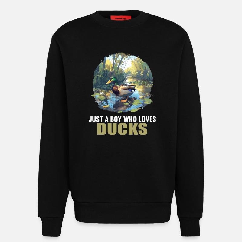 Ducks Duck - Sweatshirt - made by SPREAD  - SOLID BLACK