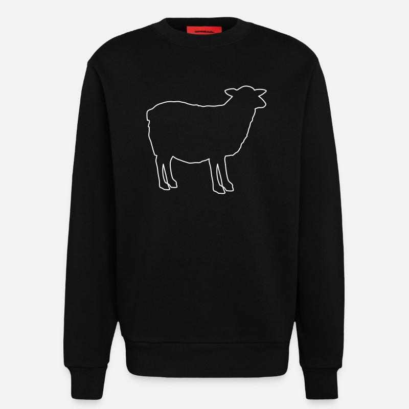 Schaf Silhouette - Sweatshirt - made by SPREAD  - SOLID BLACK