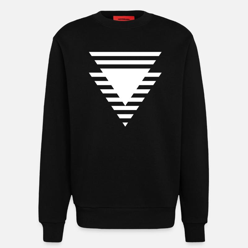 Stepped Triangular Prism - Sweatshirt - made by SPREAD  - SOLID BLACK