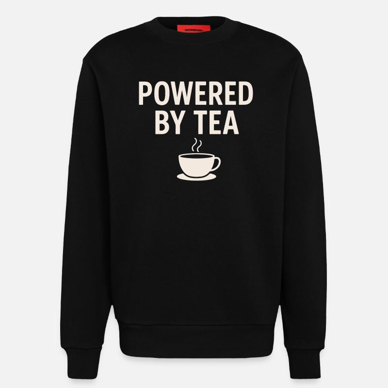 Powered by Tea Becher - Sweatshirt - made by SPREAD  - SOLID BLACK