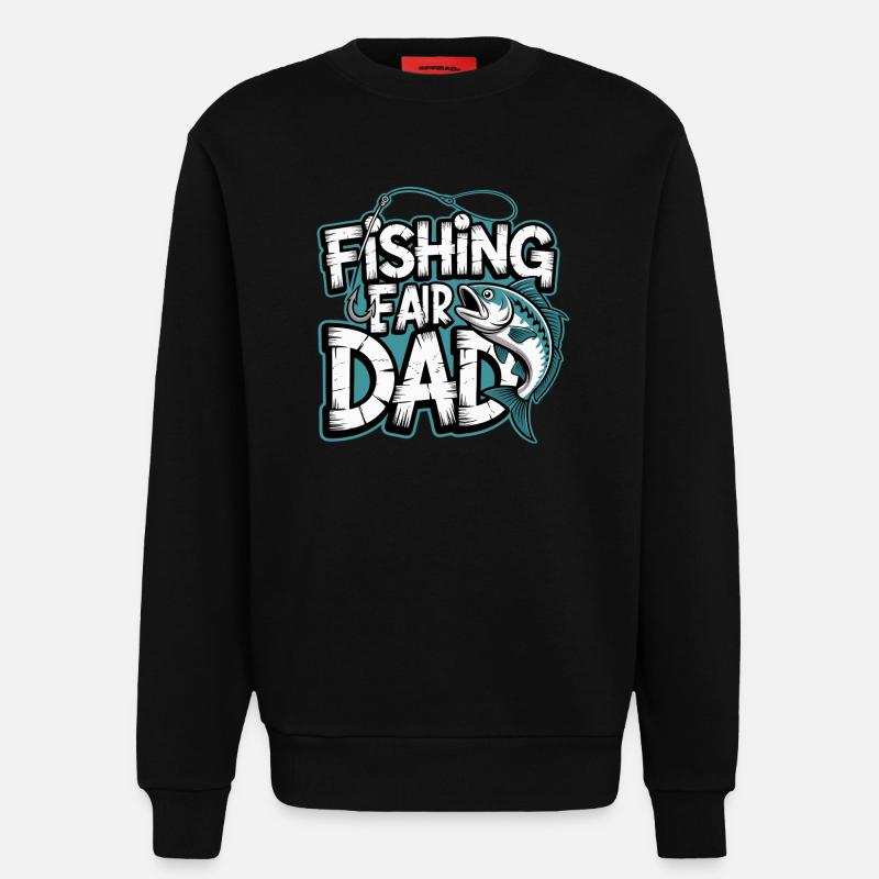 Fischfang Papa Comic Tee - Sweatshirt - made by SPREAD - SOLID BLACK