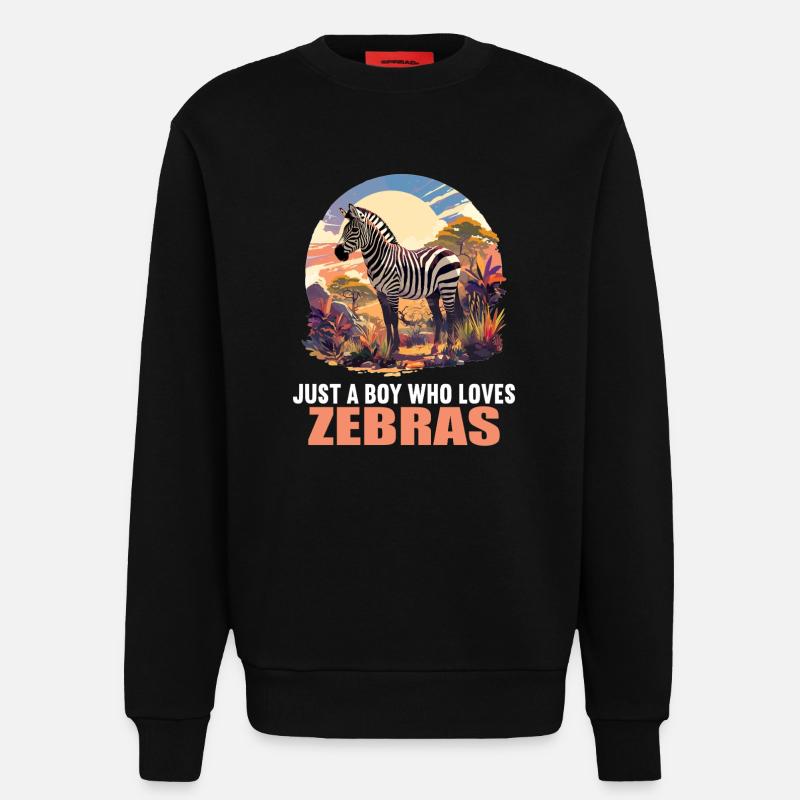 Zebras Zebra - Sweatshirt - made by SPREAD - SOLID BLACK