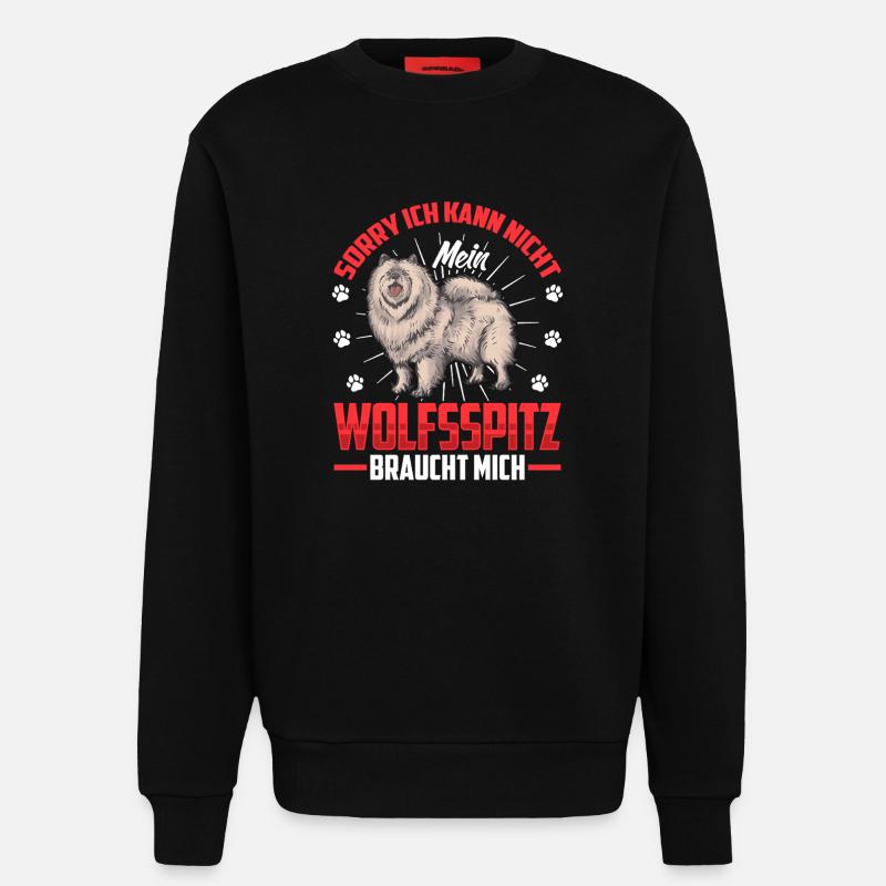 Wolfspitz needs me German Wolfspitz - Sweatshirt - made by SPREAD  - SOLID BLACK