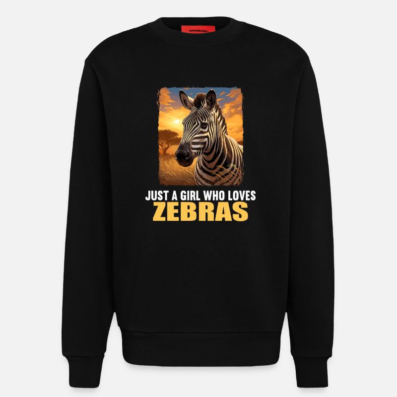 Zebras Zebra - Sweatshirt - made by SPREAD - SOLID BLACK